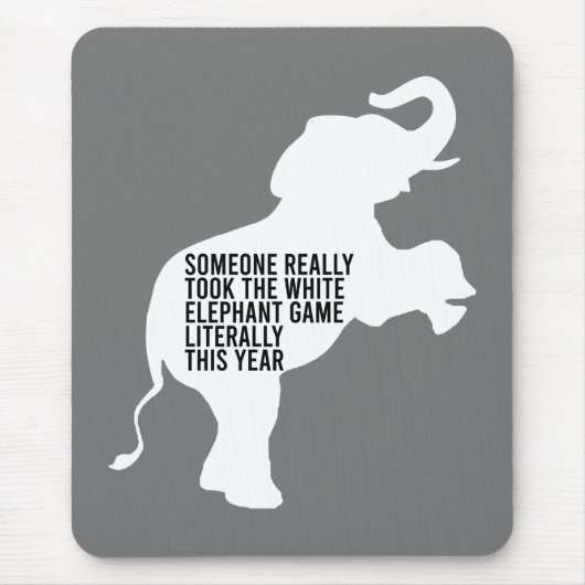 Buchstäblich schlimmste Geschenke für den weißen E Mousepad (Vorne)