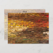 Buchstapel 2014 Kalender Postkarte (Vorne/Hinten)