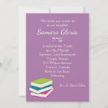 Buchstapel Bat Mitzvah Einladung mit Sarah<br><div class="desc">Weitere Namen auf Anfrage artbylindalou@gmail.com</div>