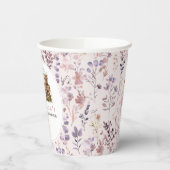 Buchstapel Brautparty Aquarellfarben Wildblume Pappbecher (Links)