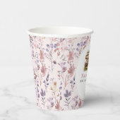 Buchstapel Brautparty Aquarellfarben Wildblume Pappbecher (Rechts)