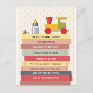 Buchstapel Bringen Sie eine Babydusche für Ihr Buc Einladung