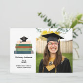 Buchstapel für intelligenten Abschluss Ankündigung (Stehend Vorderseite)