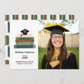 Buchstapel für intelligenten Abschluss Ankündigung (Vorne/Hinten)