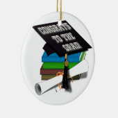 Buchstapel "GLÜCKWUNSCH ZUM GRAD" Diplom Silbernes Ornament (Rechts)