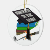 Buchstapel "GLÜCKWUNSCH ZUM GRAD" Diplom Silbernes Ornament (Links)