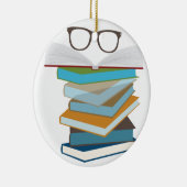 Buchstapel Keramik Ornament (Rechts)