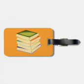 Buchstapel Kunst und Lesen Gepäckanhänger (Rückseite horizontal)