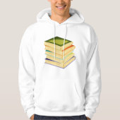 Buchstapel Kunst und Lesen Hoodie (Vorderseite)