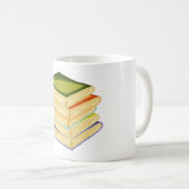 Buchstapel Kunst und Lesen Kaffeetasse (VorderseiteRechts)
