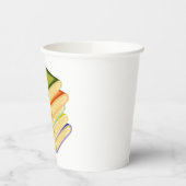 Buchstapel Kunst und Lesen Pappbecher (Links)