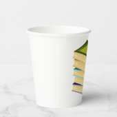 Buchstapel Kunst und Lesen Pappbecher (Rechts)