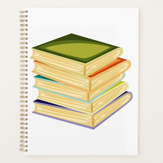 Buchstapel Kunst und Lesen Planer (Vorderseite)