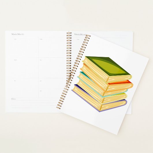 Buchstapel Kunst und Lesen Planer