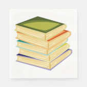 Buchstapel Kunst und Lesen Serviette (Vorderseite)