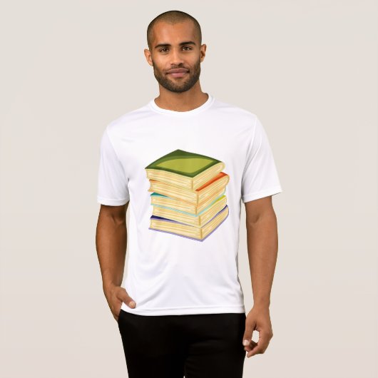 Buchstapel Kunst und Lesen T-Shirt (Vorne ganz)