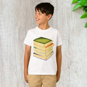 Buchstapel Kunst und Lesen T-Shirt