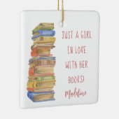 Buchstapel Lover Keramik Ornament (Rechts)