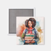 Buchstapel Magnet (Vorderseite/Rückseite)