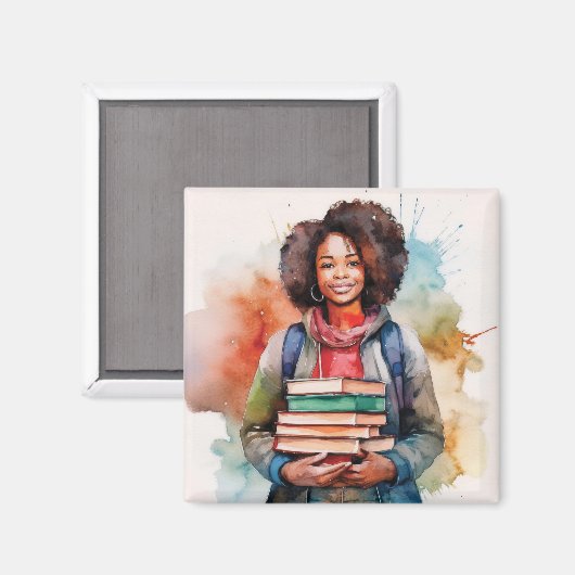 Buchstapel Magnet (Vorderseite/Rückseite)