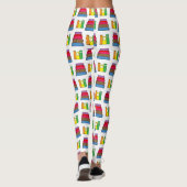 Buchstapel mehrfarbiges Muster Leggings (Rückseite)