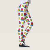 Buchstapel mehrfarbiges Muster Leggings (Rechts)