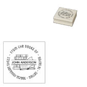 Buchstapel Runde Buchzeichen 2 Gummistempel (Stempel)