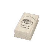 Buchstapel und Offenes Buch - Buchzeichen Gummistempel (Stempel)