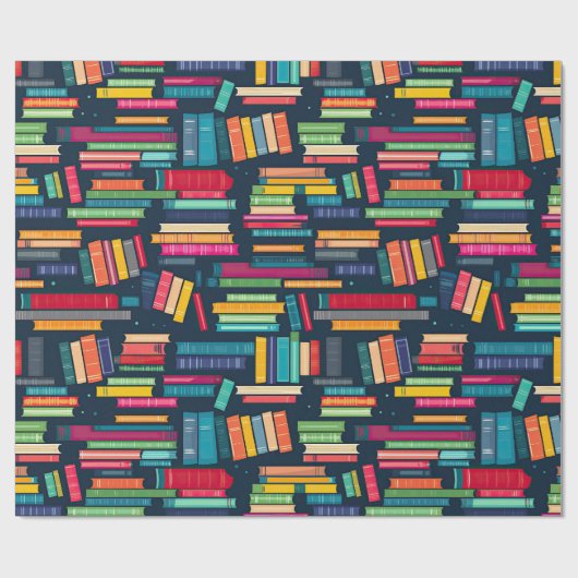 Buchstapelpapier Geschenkpapier (Flach)