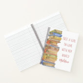 Buchstaplerbuche Lover Girl in Liebe mit ihren Büc Notizblock (Innenseite)