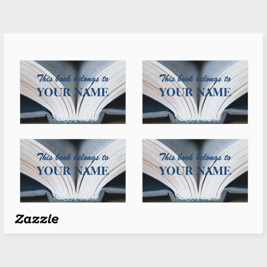 Buchsticker Rechteckiger Aufkleber (Blatt)