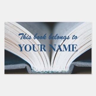 Buchsticker Rechteckiger Aufkleber