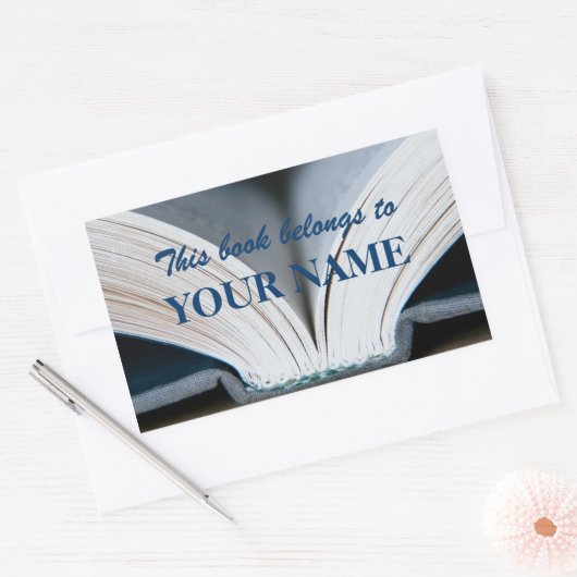 Buchsticker Rechteckiger Aufkleber (Umschlag)