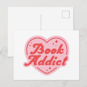 Buchsüchtig Postkarte (Vorne/Hinten)