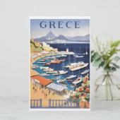 Bucht 1955 Griechenlands Athen des Castella Briefpapier (Stehend Vorderseite)