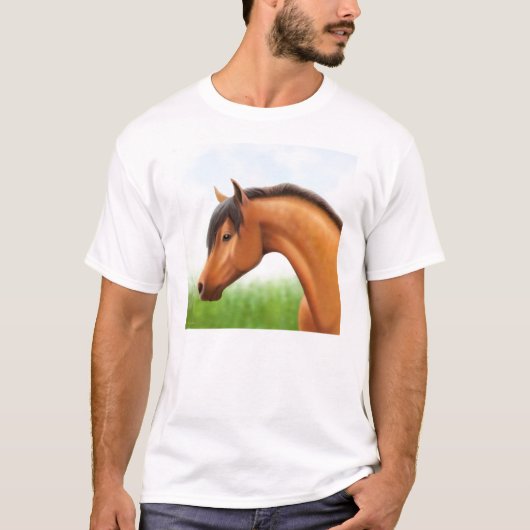 Bucht-ägyptischer arabischer PferdeT - Shirt (Vorderseite)