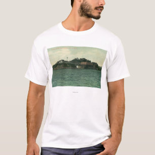 Bucht-Ansicht von Alcatraz Islans und Gefängnis T-Shirt