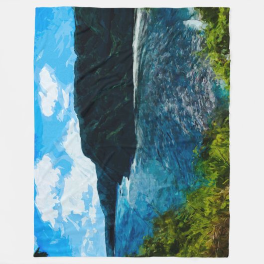 Bucht Auf dem Weg nach Hana Maui Hawaii Abstrakt Fleecedecke (Vorderseite)