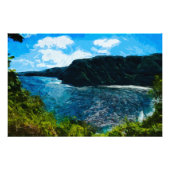 Bucht Auf dem Weg nach Hana Maui Hawaii Abstrakt Fotodruck (Vorne)