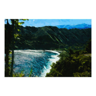 Bucht Auf dem Weg nach Hana Maui Hawaii Abstrakt Fotodruck