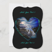 Bucht bei Nacht , Dolphin-Liebe Einladung (Vorderseite)