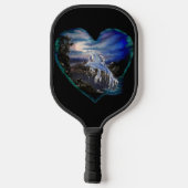 Bucht bei Nacht , Dolphin-Liebe Pickleball Schläger (Rückseite)