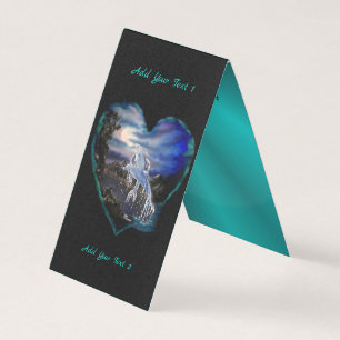 Bucht bei Nacht , Dolphin-Liebe-Platzkarte