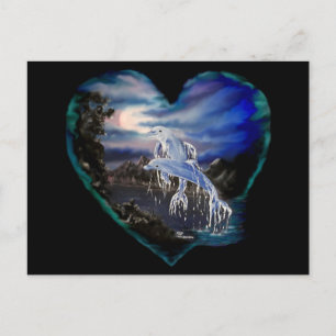 Bucht bei Nacht , Dolphin-Liebe Postkarte