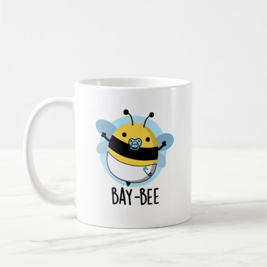 Bucht-Biene Funny Baby Bee Pun Kaffeetasse (Links)