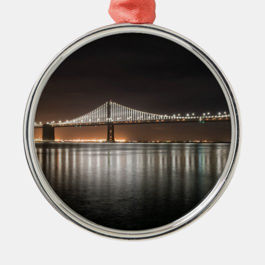 Bucht-Brücke Silbernes Ornament (Vorne)
