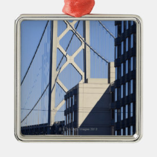 Bucht-Brücke und Gebäude, San Francisco Ornament Aus Metall