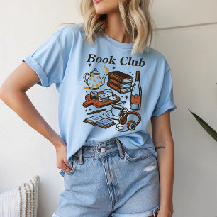 Bucht Club Mitglied Snacks Wine Books T-Shirt