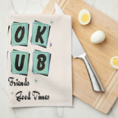 Bucht Club Retro Vintage gute Freunde Teatro Geschirrtuch (Viertel Falte)