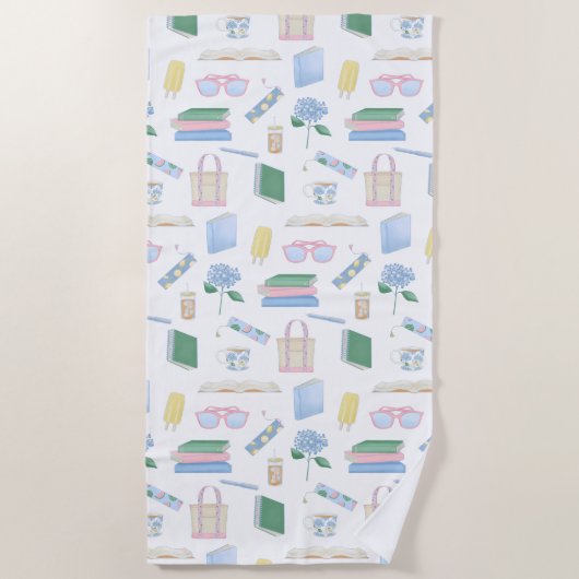 Bucht Club Summer Beach Reading Strandtuch (Vorderseite)